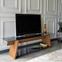 Hanah Home Soporte de TV en Nogal y Negro